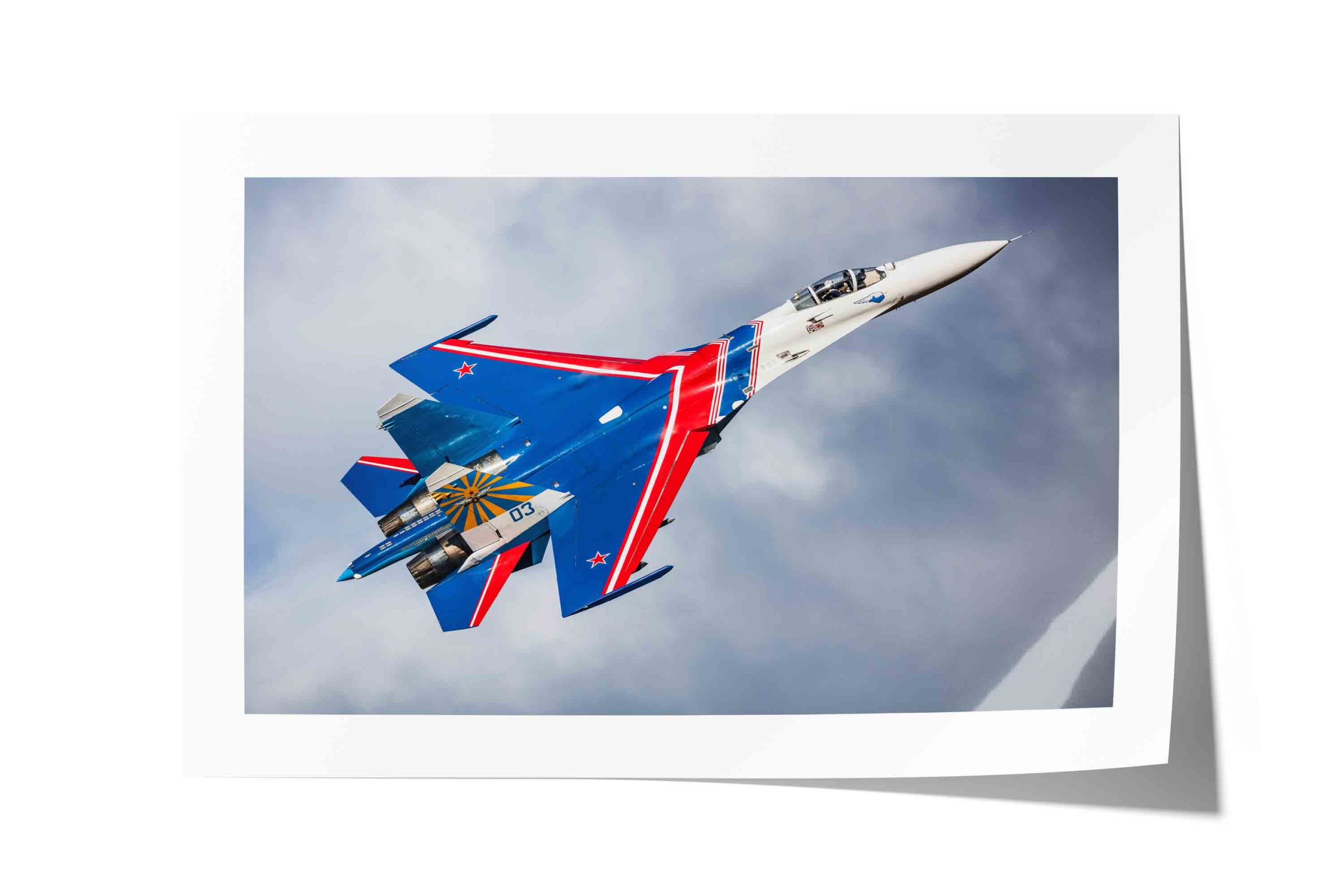 Plane Poster Print Russian Sukhoi Su-27 In Flight Military Jet Photo Art